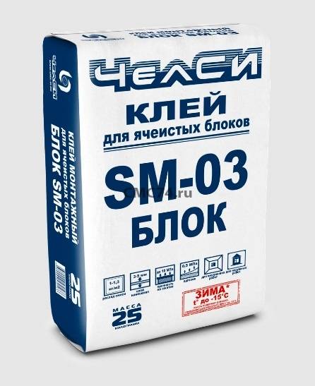 Клей для газобетона SM-03 25 кг (ЧелСИ)